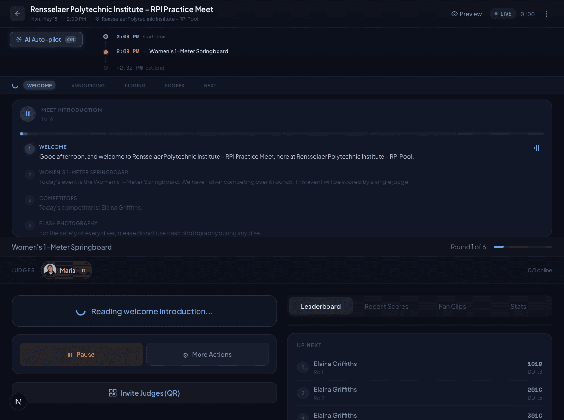 RipScore director console preview